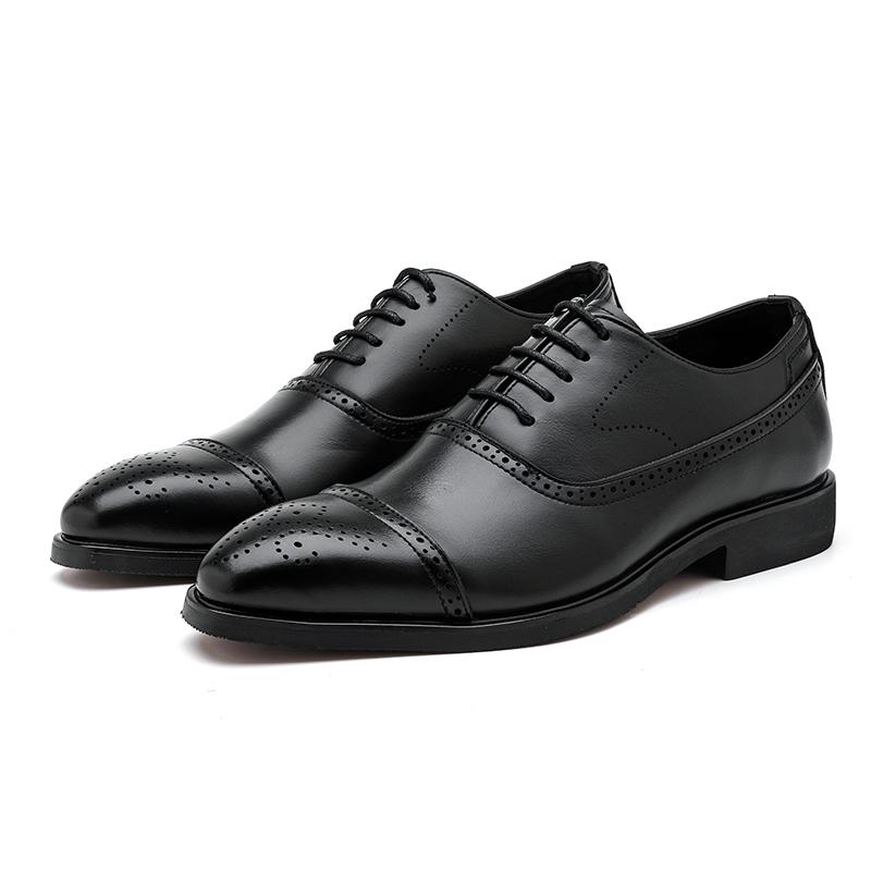 Fashion Size38-48 Vintage Men Business Formal Shoes Men Lace-up Business Office High-quality Brogue Leather Shoes Wedding Banquet Shoes