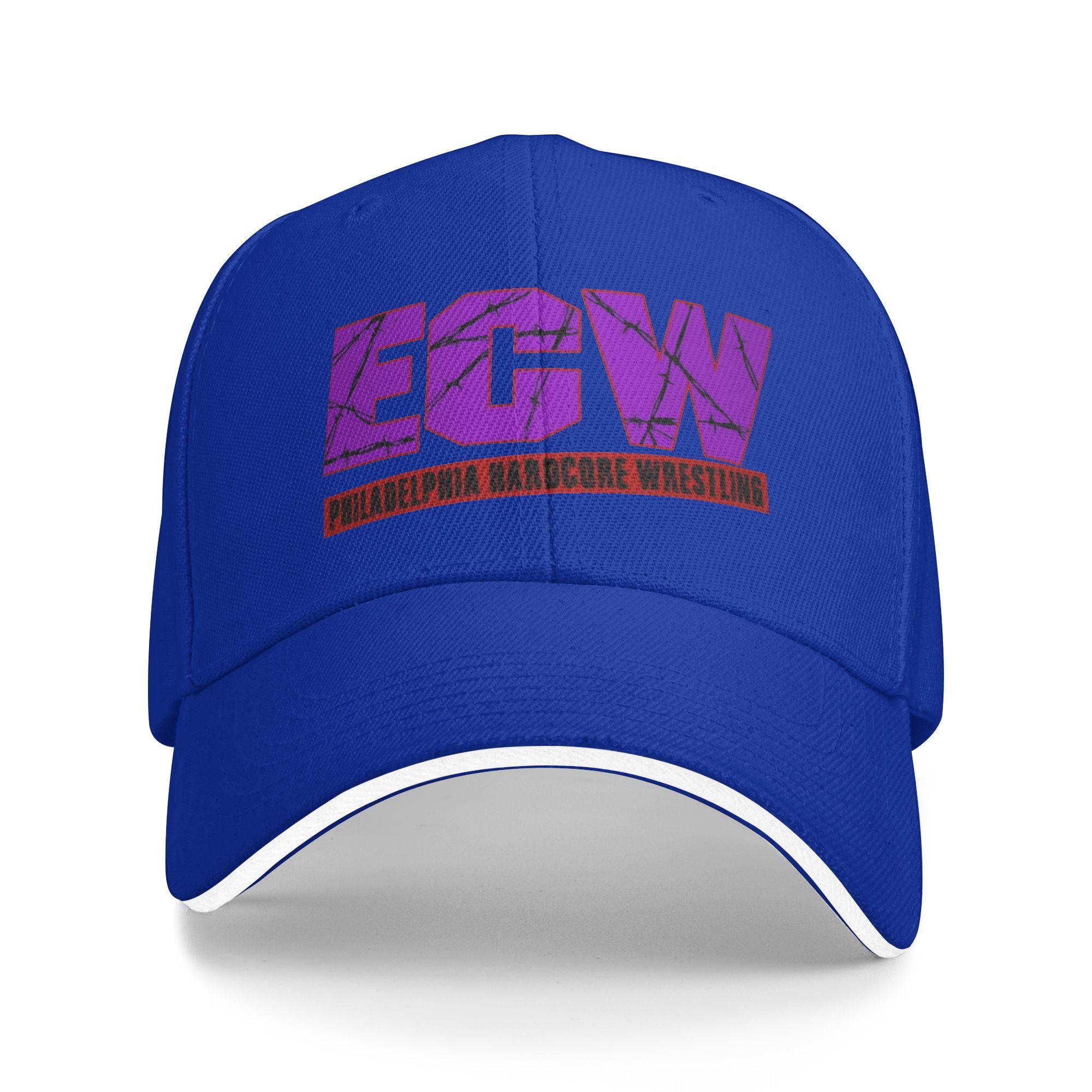 Ecw Hardcore Wrestling Baseballkappe Herren Damen Design Truckerhut Sommer Freizeit Wandern Angeln Sonnenschutz Baseballkappen One Size blue
