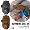 Leather Car Glasses Clip Sun Visor Multi-function Sunglasses Clip For Jaguar XF XE XJ F-Pace X-Type S-Type F-Type E-Pace I-PACE XK