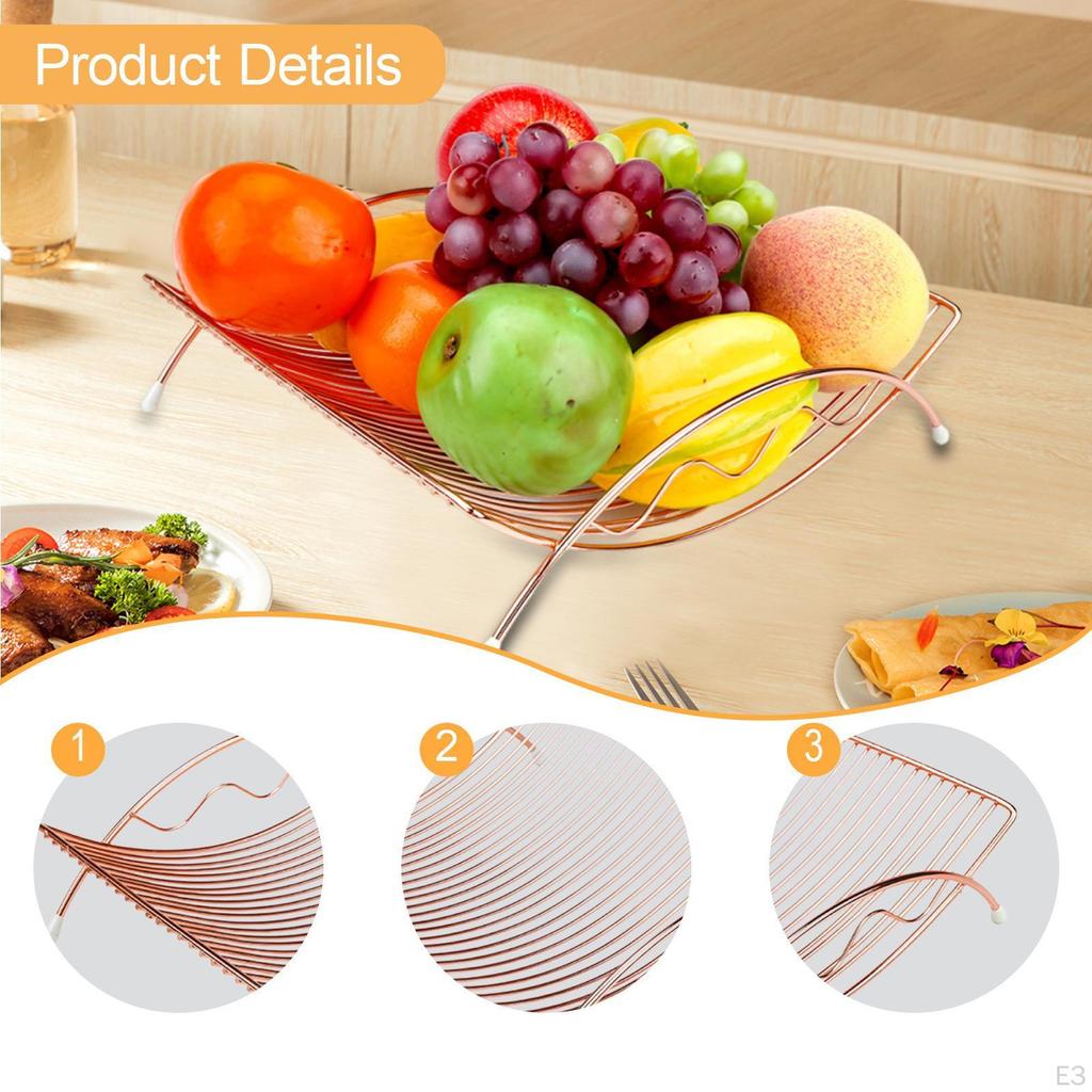 Fruit Basket Display Rack Desktop Sundries Organizer Modern Stand Holder Storage for