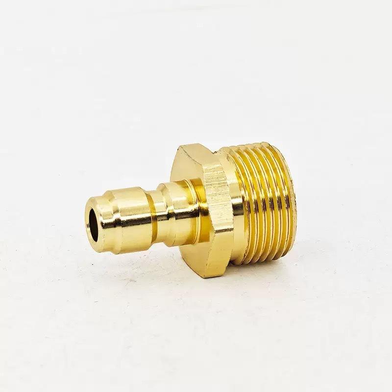 Aluminum Plated M22 Pressure Washer Hose Connector 1.5 Quick Connect Fitting for Patio Vehicle Cleaning Tasks
