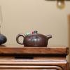 Yixing Zisha Handmade Purple Clay Xi Shi Teapot with Immortal Peach Design