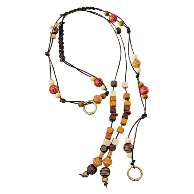 Вощеная веревка Цепочка на талию Пояс на талию Богемская веревочная цепочка с бусинами Регулируемая веревка на талию для женщин Девушек Модные Аксессуары 1