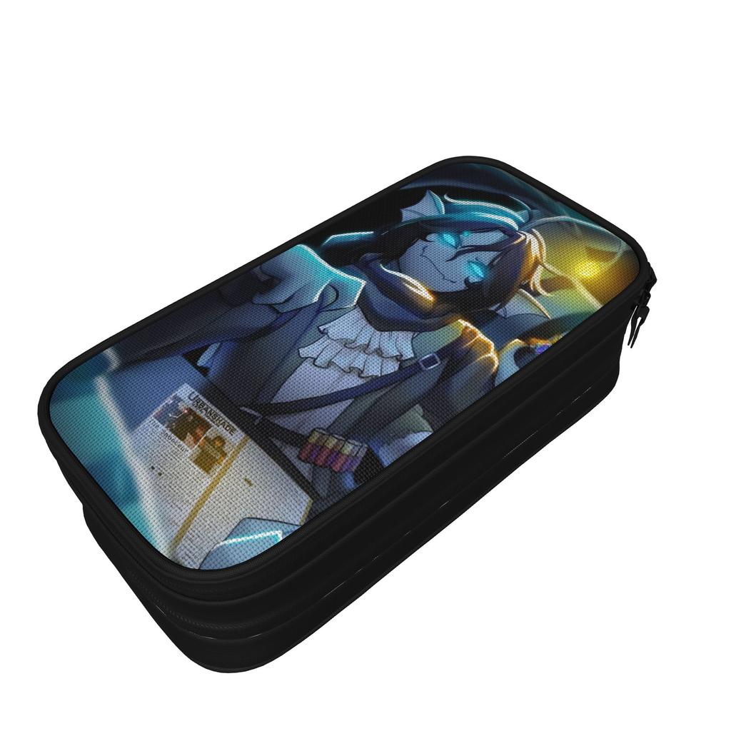 Roomy-capacity Pen Box K-Knights Of Guinevere School Supplies Double Layer Pencil Box Girls Make Up Carrier Birthday Gift