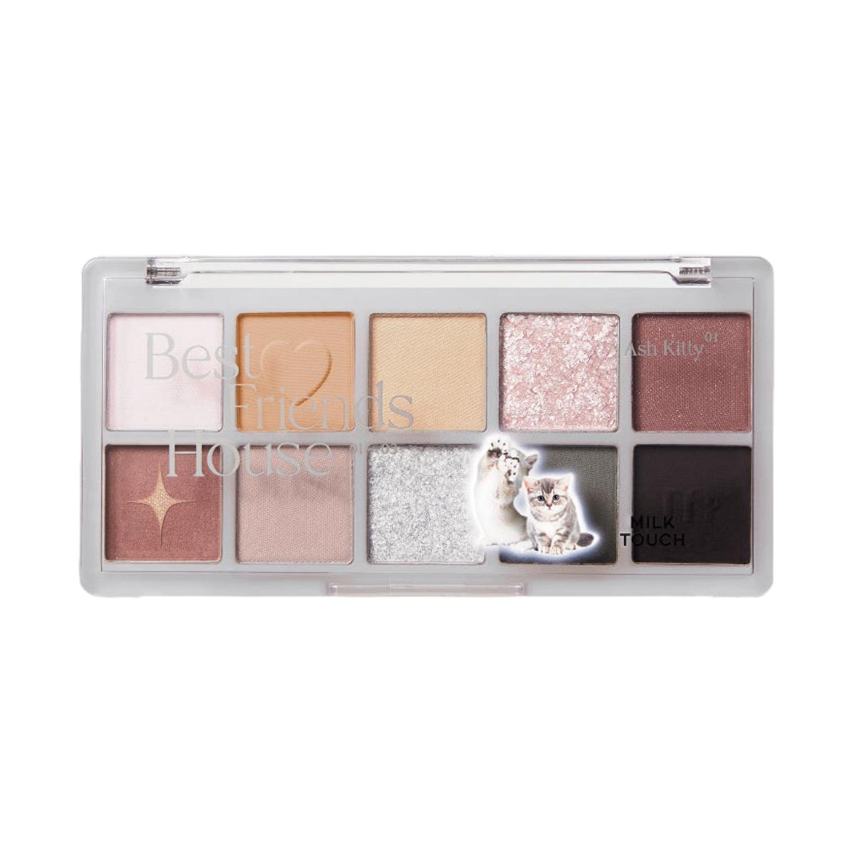 

Milk Touch Best Friends House Eye Palette 01 Ash Kitty Matte Shimmer Glitter Eyeshadow 9.3g