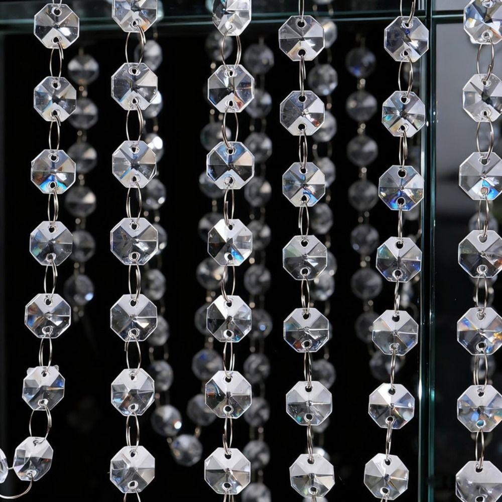 10PCS Shinning Acrylic Hanging Strand 100cm Party Wedding DIY Hanging Clear Beaded Curtain  Home