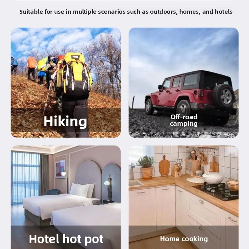 Sample Outdoor Sports Wild Survival Double Stove Cassette Stove Multifunctional Portable Korean BBQ Cassette Stove