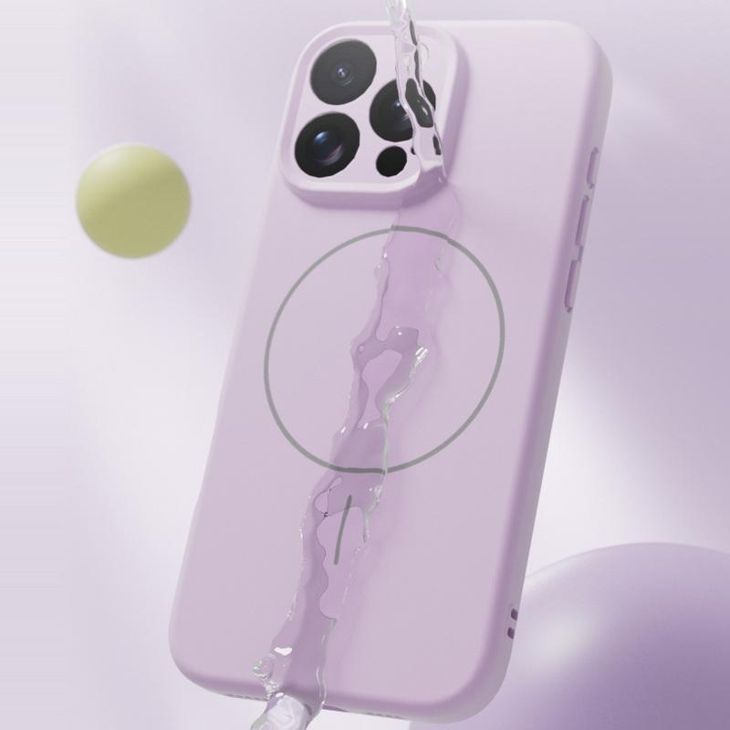 Flytande Silikon Slim Magnetiskt Telefonfodral För iPhone 16 Plus 15 Pro Max 14 Pro 13 12 11 Linsskydd Mjuk Stötsäker Matt för Magsafe Baksida