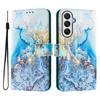 For Samsung Galaxy S24 FE Leather Case Pattern Printing Wallet Phone Cover with Strap