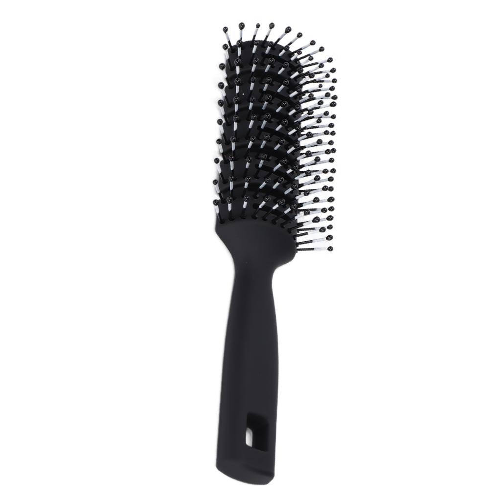 Detangling Hair Brush ABS Anti Static Non Slip Vented Massage Hair Brush with Hanging Hole for Hair CareBlack