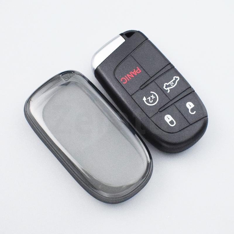 Auto Accessaries For Jeep Renegade Compass Grand Cherokee For Chrysler 300C Wrangler Dodge Transparent Tpu Car Key Case Cover