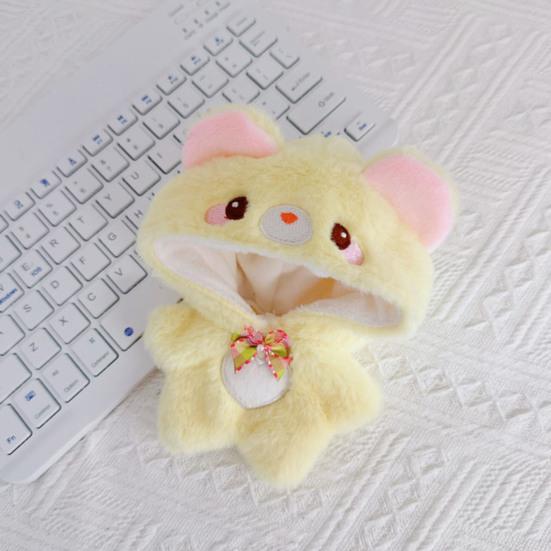 10CM Doll Jumpsuit Hooded Hat Mini Bodysuit Cute Cartoon One-piece Set Soft Cloth Cotton Stuffed