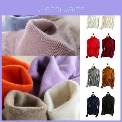 Women's Winter Slim Sweater Knit Turtleneck Soft Cashmere Wool Long Sleeve Pullover