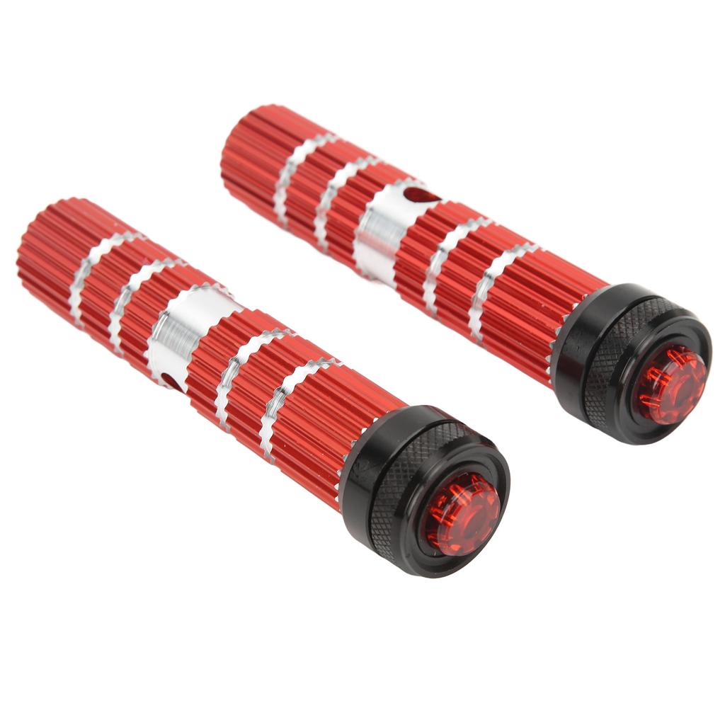 2 Pezzi Pedali Bici Axle Posteriore Picchetti Lega di Alluminio Resistenza allo Scivolamento Pedale Posteriore Bici Axle con Luce per Mountain Bike