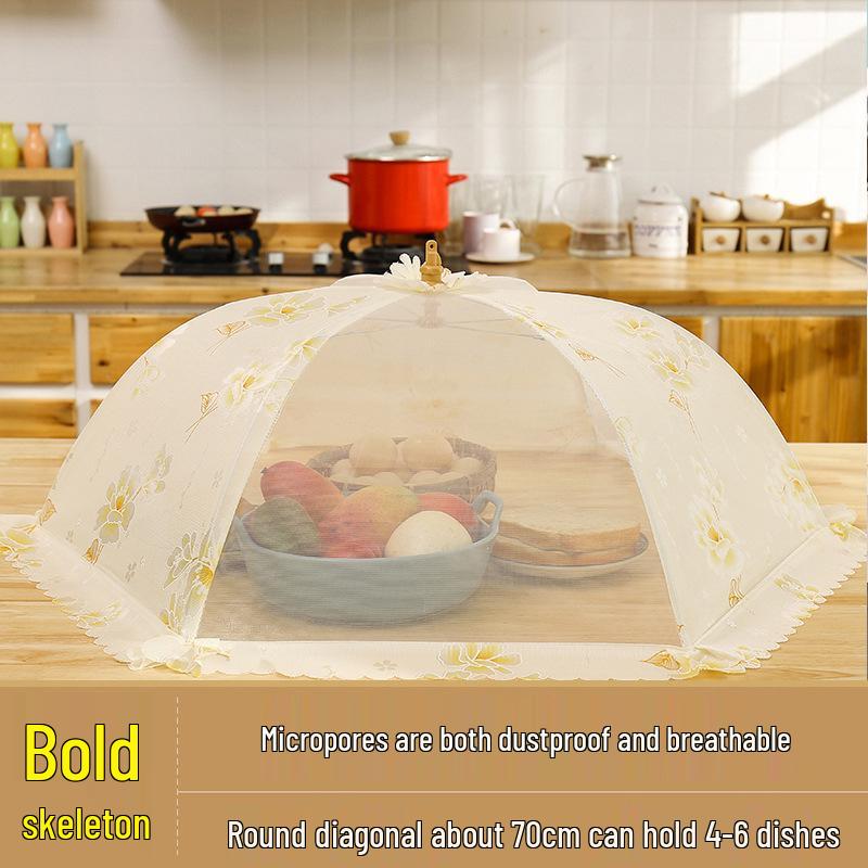 Shuwan Skládací kryt na jídlo odolný proti hmyzu - Prodyšný, prachotěsný a proti mouchám deštník na domácí nádobí