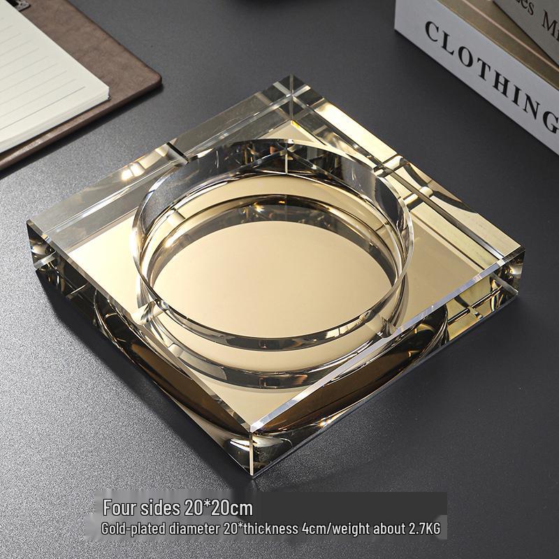 Crystal Glass Luxury Ashtray for Home or Office
