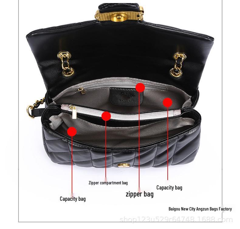 Women's Diamond Stitch Underarm Chain Bag - High Quality Crossbody Handbag