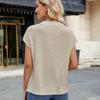 Women's Summer Round Neck Short Sleeve Knit Sweater Pullover Vest