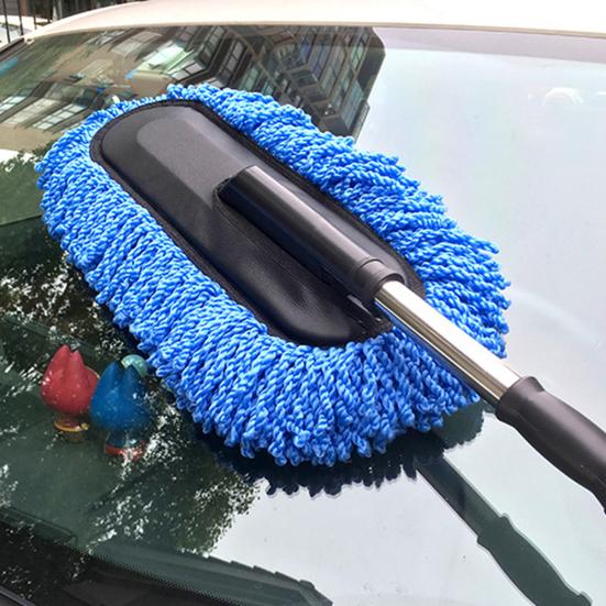 Microfiber Car Wash Brush Mop Kit with Long Handle Soft Bristle Brush Car Cleaning Supplies Duster Washing Tools Accessories