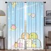 Window Curtain for Room 2 Panel Sumikkos Gurashis Kitchen Curtains 2 Pieces Home Interior Curtains Halloween Decoration Living