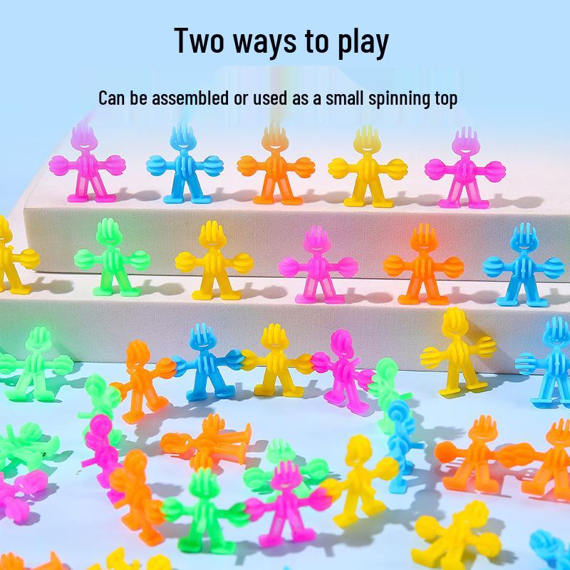 Mini Cartoon Building Block Toy - 32cm DIY Interlocking Figure Gashapon Accessory for Kids