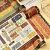 12 Rollen Exquisites Design Washi Tape Set DIY Vintage Stil Dekoratives Klebeband Rollen Scrapbooking Geschenkverpackung Künstlerisches Klebeband