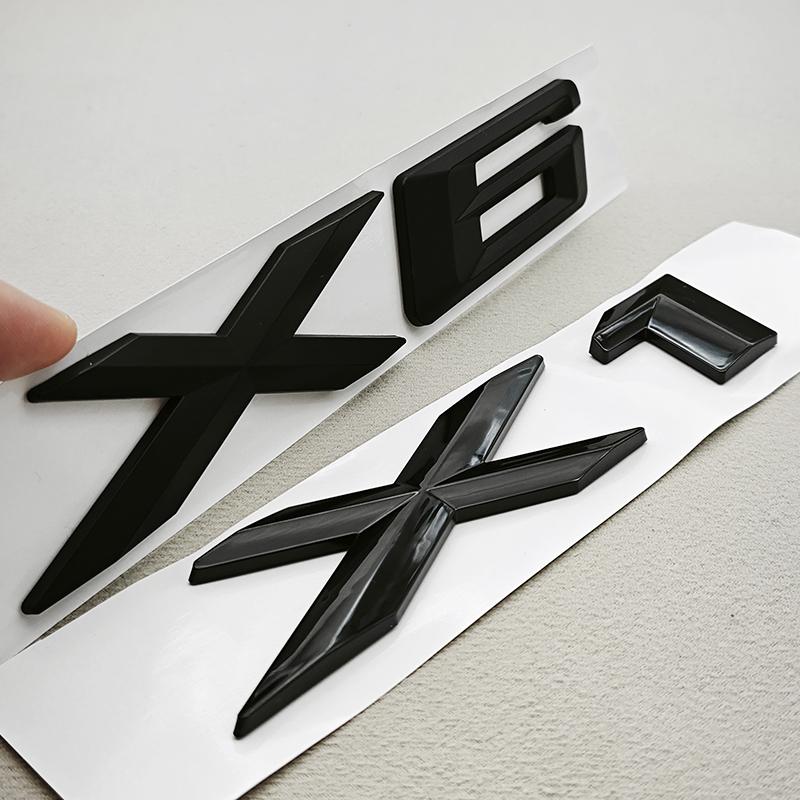 3D ABS Car Styling Letters Rear Trunk Auto Decals Logo X1 X6 Sticker Emblem For BMW X1 X6 E84 E71 Exterior Accessories