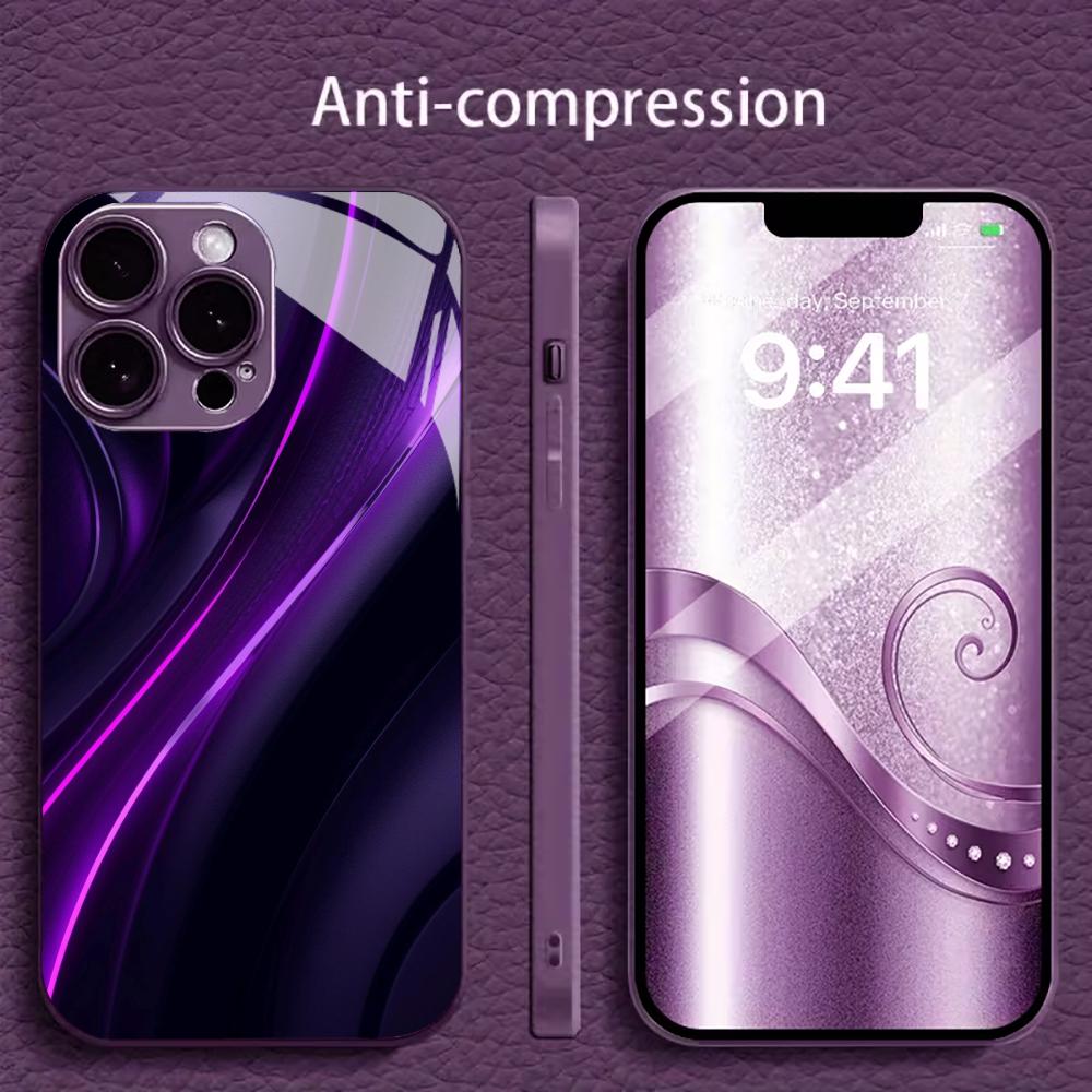 In Vogue New Hot-selling Protective Case Phone Case Metallic Paint Glass PhoneCase for iPhone 17 16 15 14 13 12 11pm Pro Plus