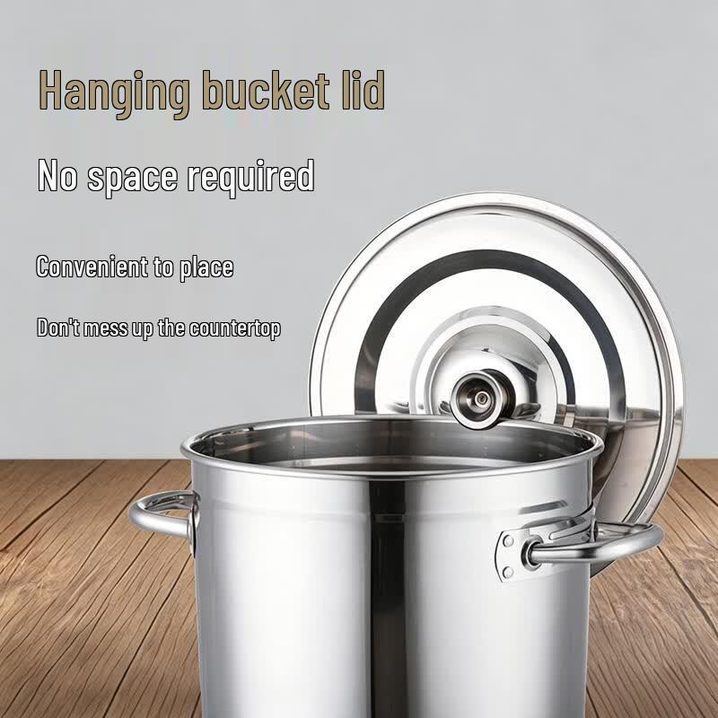 Stainless Steel Commercial Soup & Brine Pot with Lid