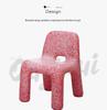 Nordic Creative Children's Chair - Simple Plastic Stool with Backrest for Kindergarten or Home Dining.