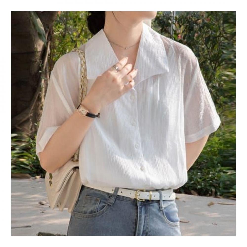 Navava Men S Thin Collar Short Sleeve Shirt Nb2111