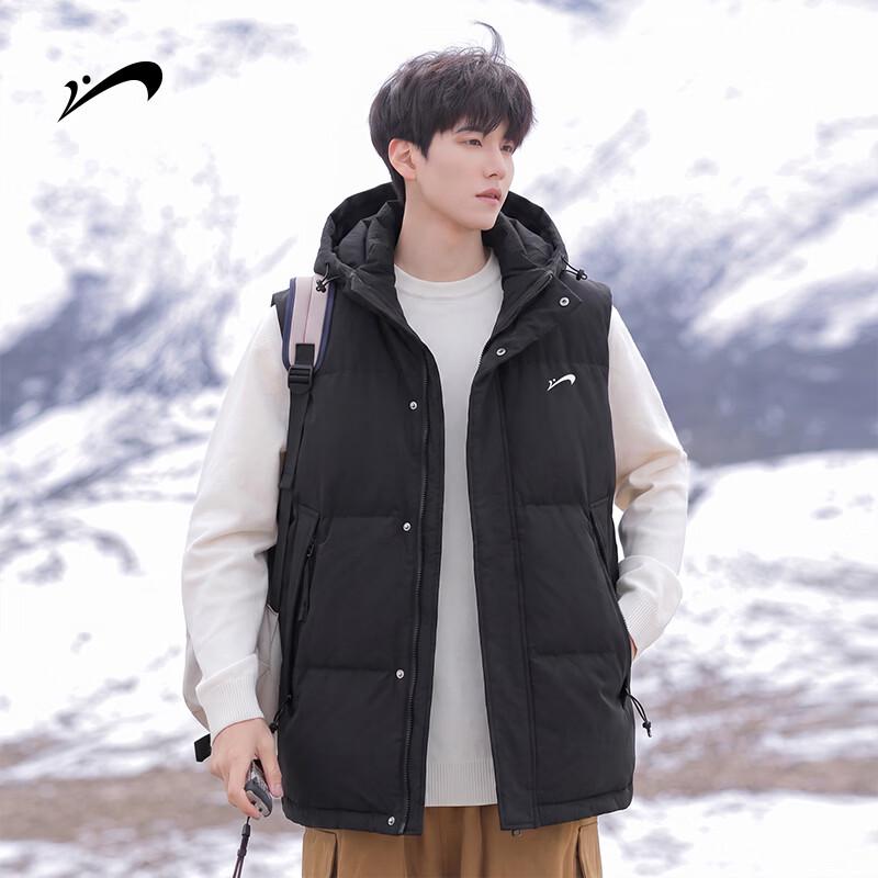 GuiRenNiao Men's Hooded Padded Sleeveless Vest