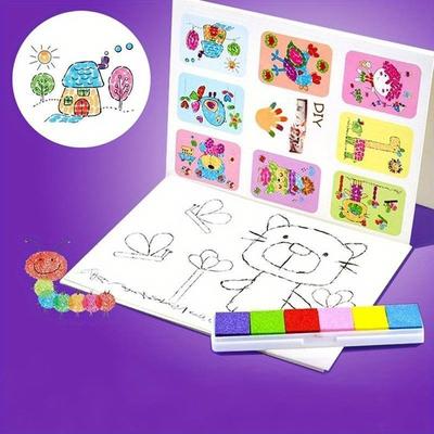 Scrawl Finger Painting Nontoxic Watercolour Craft Set DIY Play Tools Accessories Hand Printed Color Painting
