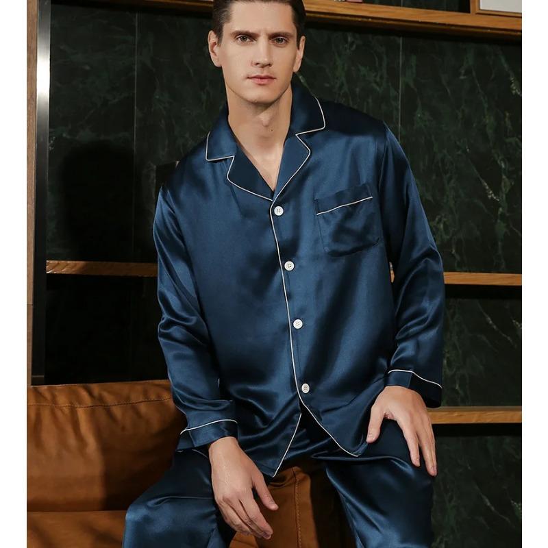 Sets Men Homewear Male Casual Long Sleeve Loungewear Pant 2Piece Suit Sleepwear