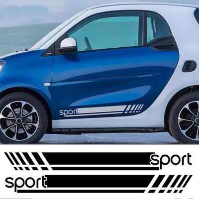 Sportovní samolepky na dveře auta Side Sport DIY Autopříslušenství Pruhy na karoserii Dekorace Vinylová fólie Samolepky pro Mercedes Benz Smart Fortwo W453 W451