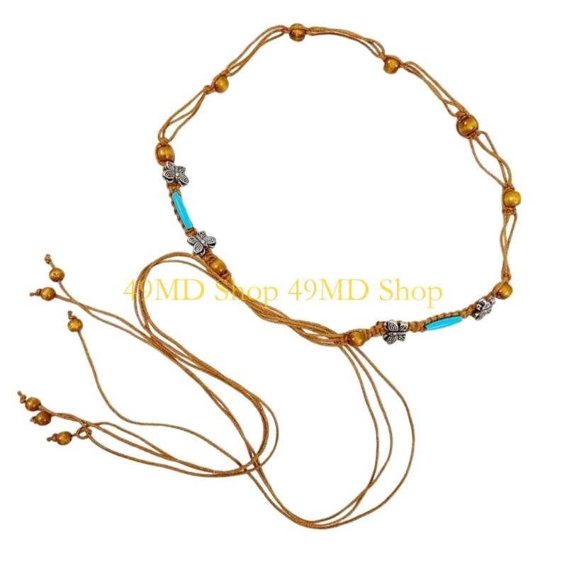 49MD Retro Adjustable Waist Belt Sophisticated Rope Belt Accessories For Maxi Dresses Skirts And Festival Wear