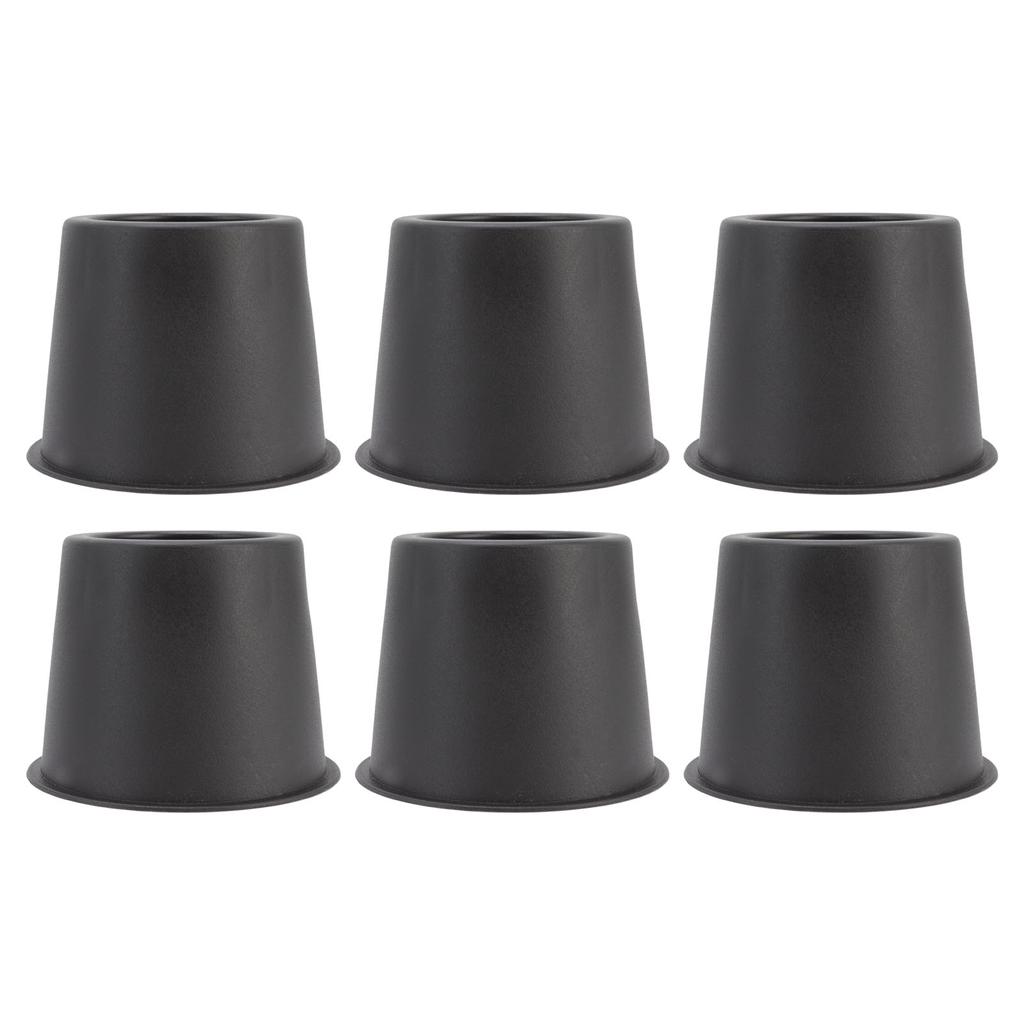 6 PCS Anti Vibration Pads Sofa Feet Pad Furniture Riser Mat for Table Cabinet Bed 3in Black Round