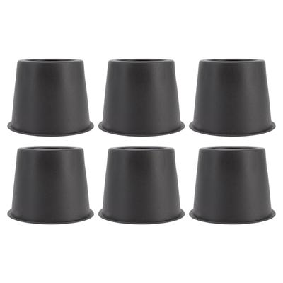 6 PCS Almohadillas Antivibración Almohadilla para Patas de Sofá Elevador de Muebles Alfombrilla para Mesa Gabinete Cama 3in Redonda Negra