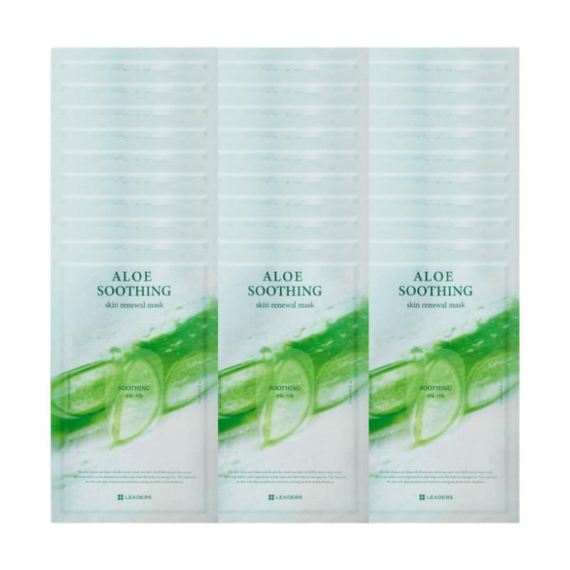 LEADERS Water Bomb Aloe Soothing Skin Renewal Mask 25ml × 30 Sheets