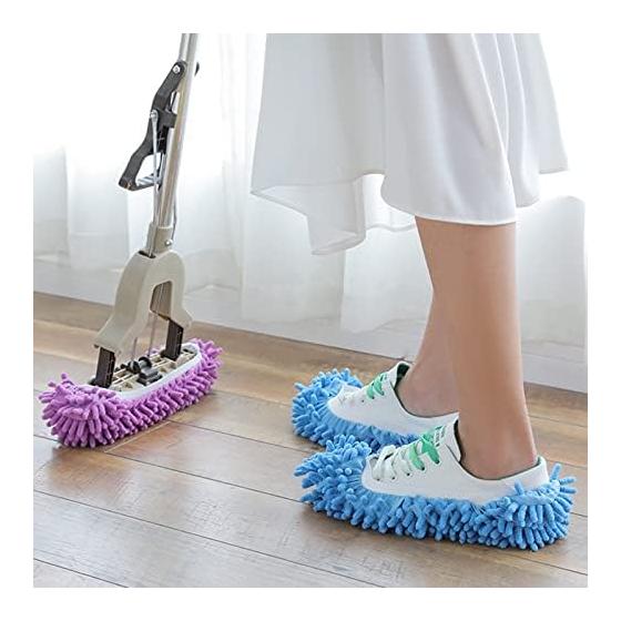 Cleaning Slippers, Cleaning Slippers, Mop Slippers, Washable, Just Wear Them and Walk Around, Textile, Washable Slippers, Indoor Slippers, Floor