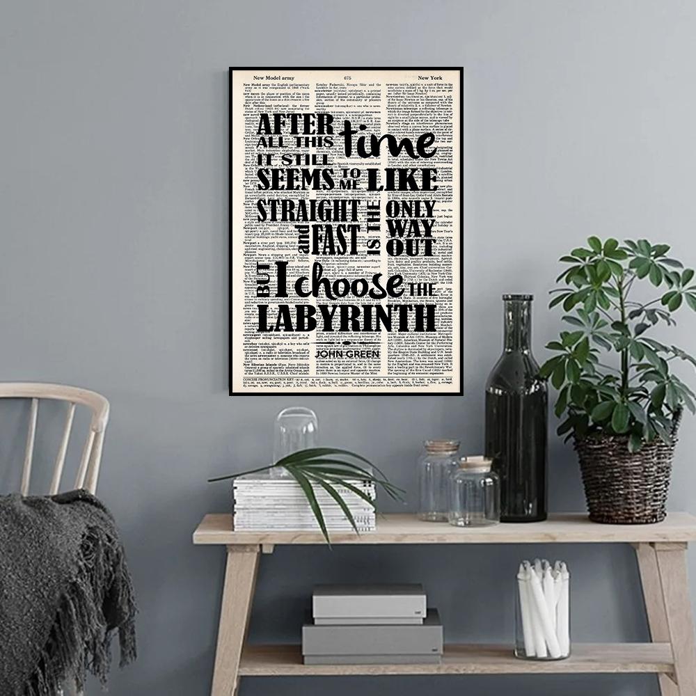 Looking for Alaska Quote Canvas Painting Poster Classic Letter Prints Inspiring Art Pictures Living Room Home Wall Decor Cuadros