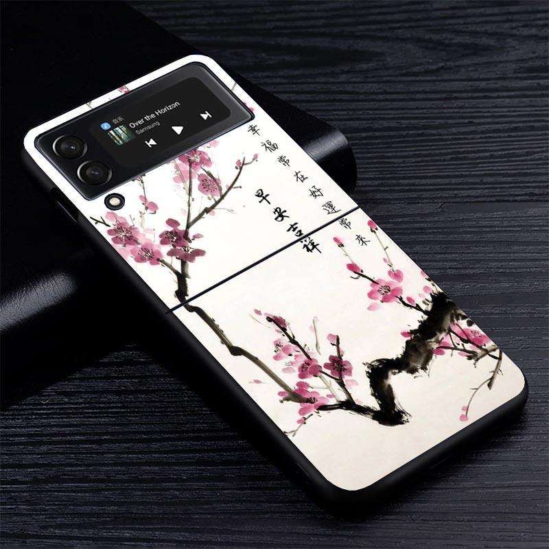 Cherry Blossom Tree Z Flip 7 Phnoe Case For Samsung Z Flip 6 5 4 3 5G Galaxy ZFlip7 ZFlip4 ZFlip5 ZFlip6 ZFlip3 Phone Cover 4 Z