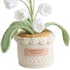 Knitted Flowers Decorations Decorative Crochet Flowers Potted Plants Knitted Artificial Flowers Gifts for Friends