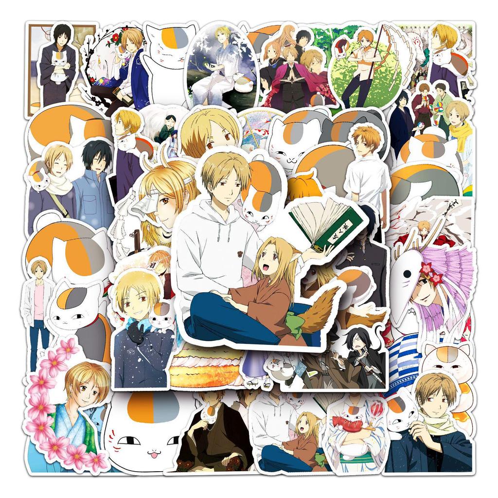 50 Natsume's Book of Friends Anime Stickers: Graffiti, DIY, Waterproof for Skateboards, Phones, and Suitcases