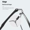 3007 Men's Retro Full-Rim Eyeglasses: Plastic/Steel Myopia Frame with Metal Half-Titanium Design