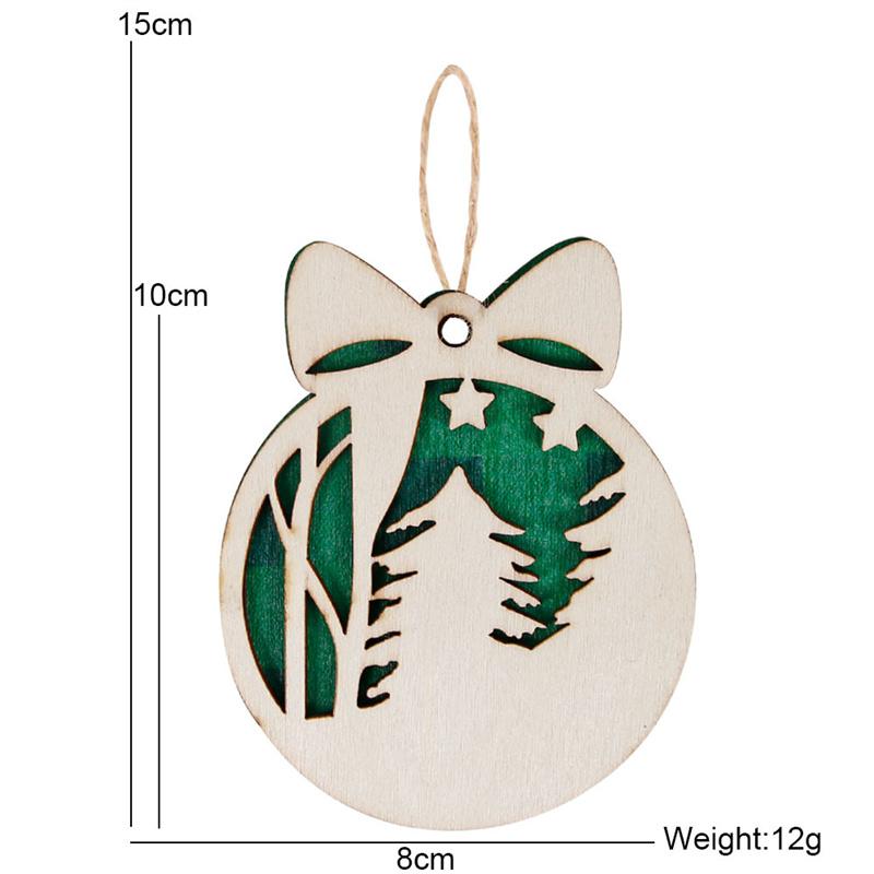 Door Hanging Wear-resistant Lightfast Holiday Decorations Christmas Decoration Pendant Wooden Clear Christmas Decoration Durable