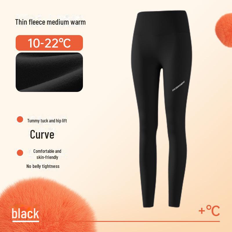 

Женские штаны для йоги Plus Velvet с высокой талией — большой размер, осень/зима, подтягивают бедра, обтягивают живот, идеально подходят для бега и фитнеса 3XL (for 161-180 jin)