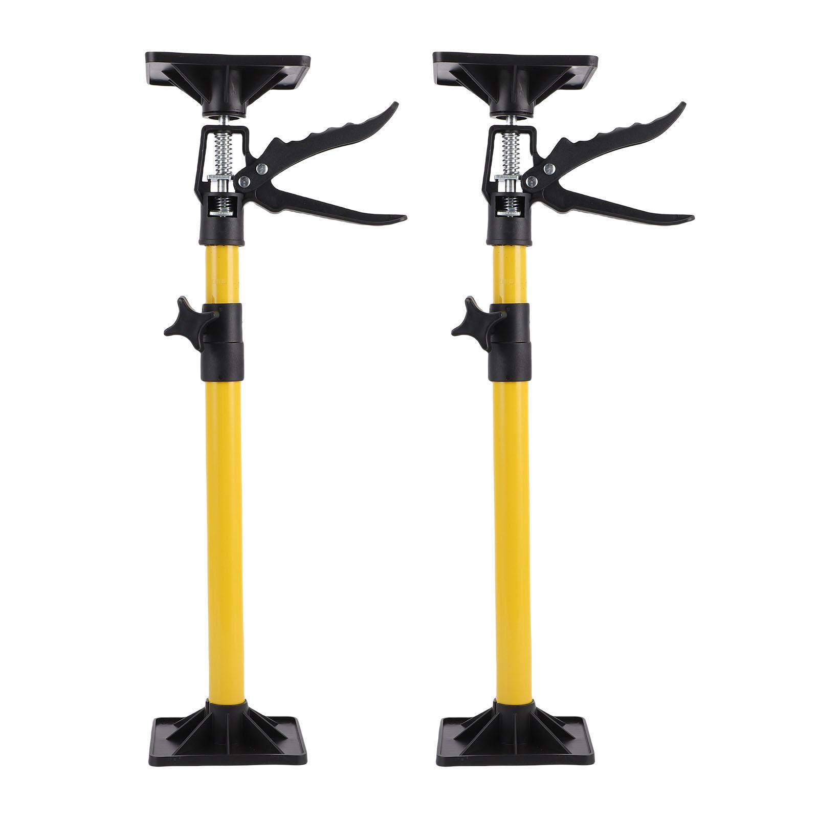 

2 Sets Cabinet s Metal Telescopic Support Pole for Cupboard Bathroom Cabinet Installation 50-115cm Yellow