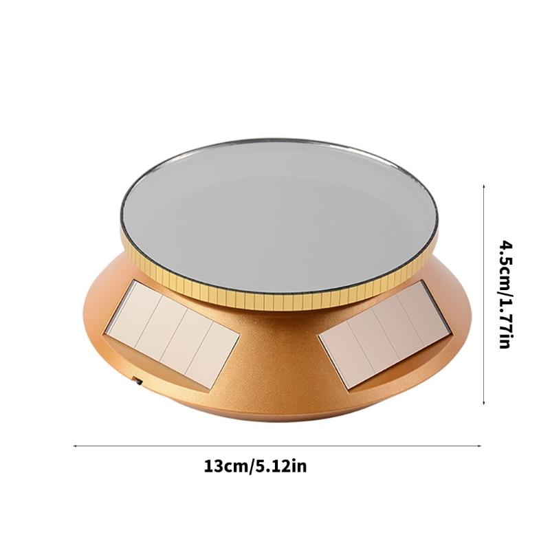 Solar Propelled Jewelry Display Stand 360 Degree Whirling Display For Necklaces Earrings Light Activated Auto Wheel ABS Substance
