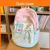 Korean Style Girl Backpack With Padded Shoulder Straps For School And Casual Use